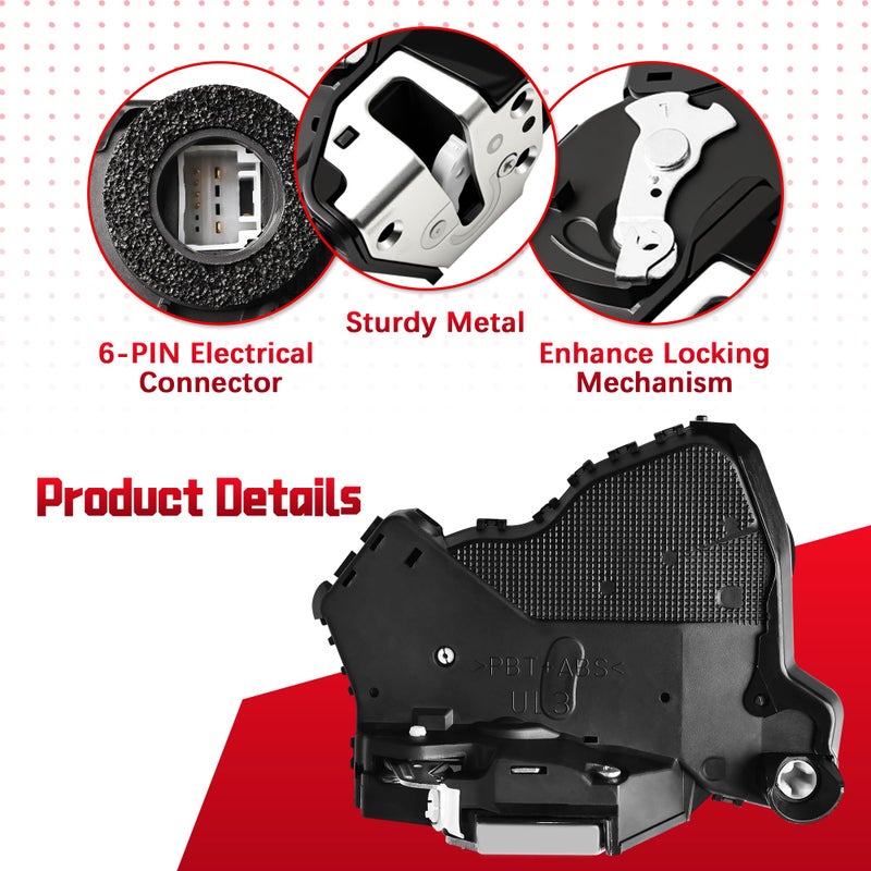 FAERSI 931-401 Door Lock Actuator Motor Front Left Driver Side Replacement for Toyota 4Runner Camry Tundra Sequoia Lexus ES350 GS350 LS460 RX450h Scion tC xB xD Replaces 69040-0C050, 69040-06180 - Image 3